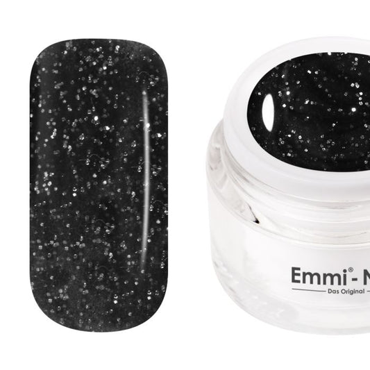 EMMI-NAIL COLOR GEL BLACK GLITTER 5ML -F101-