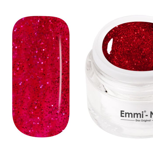 EMMI-NAIL COLOR GEL MAGIC RED GLITTER 5ML -F133-