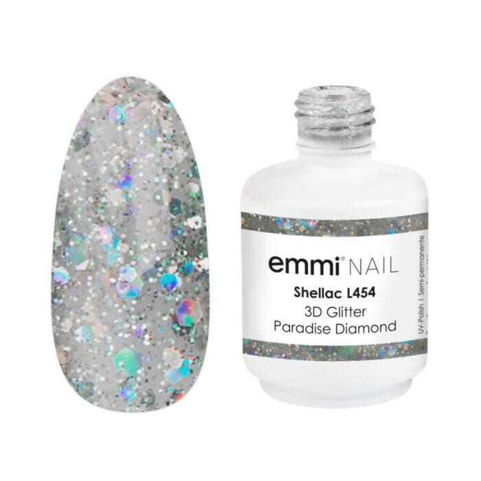 EMMI SHELLAC UV/LED PAINT 3D GLITTER PARADISE DIAMOND -L454-